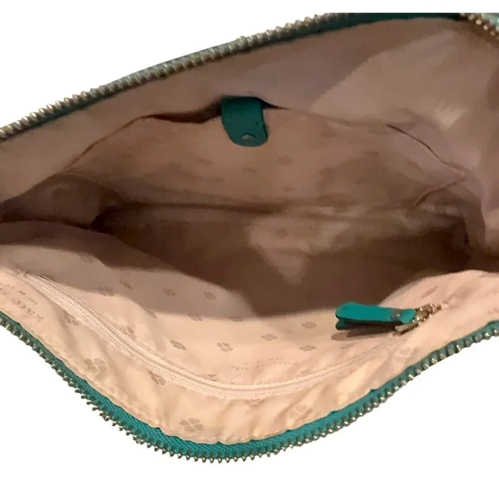 Kate Spade Women's Polly Crossbody Bag Turquoise Logo Pockets